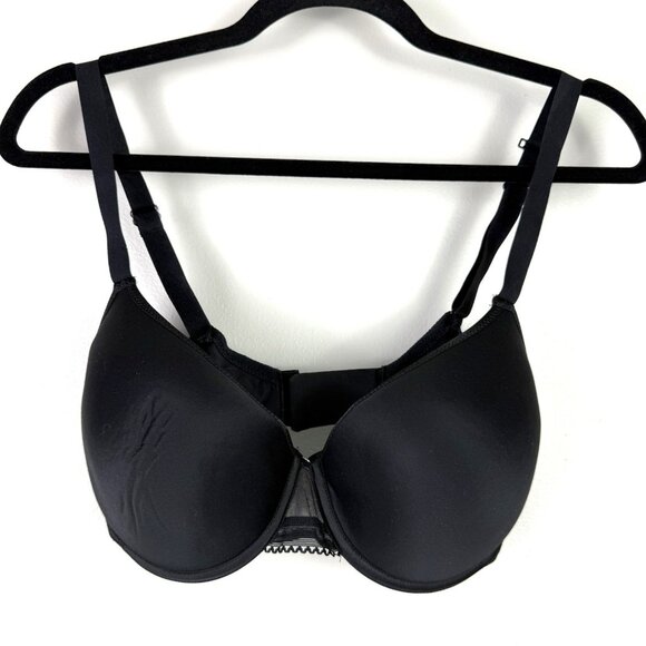 Chantelle 32DDD Black Lace Underwire Bra Smooth T-Shirt Everyday Comfort Fit - Picture 1 of 6